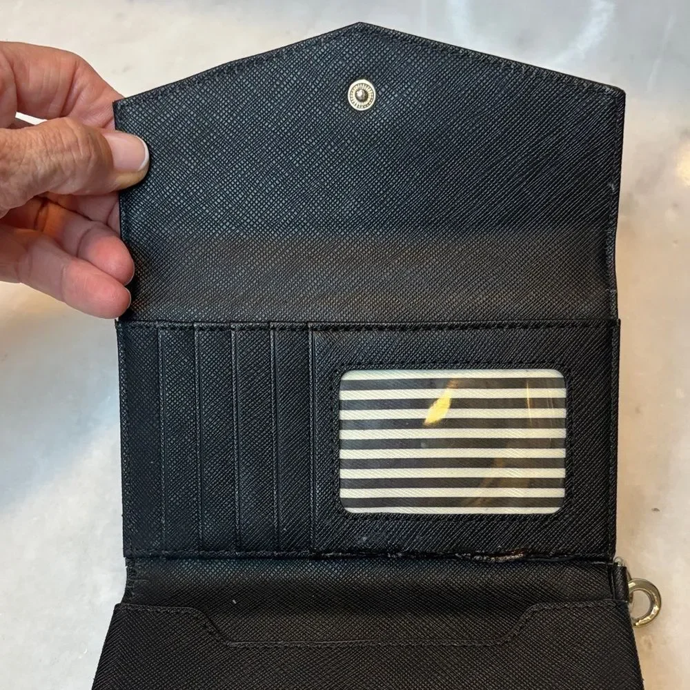 Kate Spade Wallet Leather Saffiano Wristlet Wallet Case